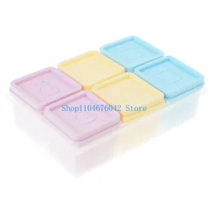 Efficient Safe Snacks Box With 6 Divided Sections Leakproof Silicone Holders