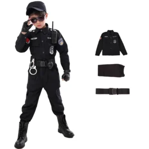 Kids SWAT Police Costume Set - Carnival Police Uniform for Kids