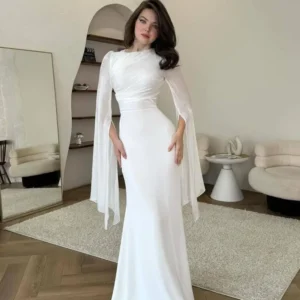 Muslim Dress for Women Party Abaya Dresses Bat Sleeve Ramadan Eid Arab Long Rob